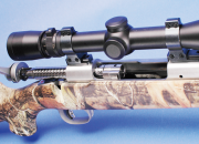 A view of the Savage rifle with the action open
