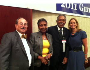 Alan Gottlieb, Laura McDonald, Otis McDonald and Julianne Versnel at the 2011 Gun Rights Policy Conference in Chicago Illinois