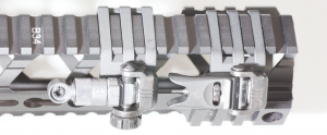 Knight Armament's 45-degree Offset back-up sights (mounted together for photographic reasons) mounted on Fortis' Rev Rail