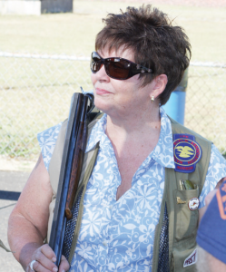 Washington state Sen. Pam Roach (R- 31st Dist.) brought her shotgun to the event and fired a round of trap.