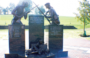 The Monument Honoring the Memory of those who fought and died at the Battle of Bushy Run.