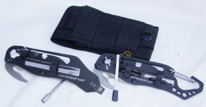 Leatherman’s Pump (left) and Cam (right) tools, showing how the tools fit and are stored.