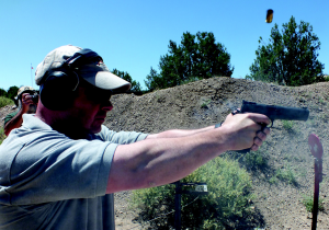 Travis Tomasie put the 14/45 through the paces for us. Para product line manager Daniel Cox was no slouch.