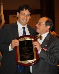 Attorney Alan Gura, left, and SAF founder Alan Gottlieb, shown here at an awards ceremony, have another victory for gun rights in federal court. 
