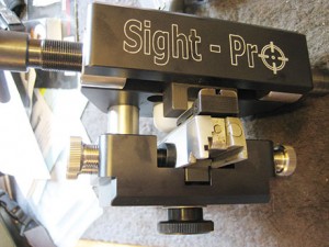 The MGW Sight-Pro is a beefy professional grade sight pusher that offers solid support for pistol slides when installing/adjusting dovetailed sights.  