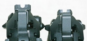 To give you accurate shots choose from Wilson Combat’s Battlesight (L) or a Novak Sight (R).