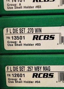 Many die box labels indicate that maker’s shellholder to match the die set. 