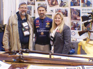 Left to right: Author, world-class pistol shooter Doug Koenig, and NMLRA President Rebecca Waterman. 