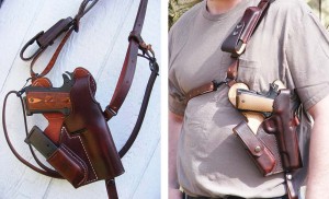 Two versions of the M7 shoulder holster from Josh Bosart.  