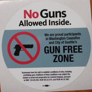 Gun-free zone signs do not prevent criminal attacks.