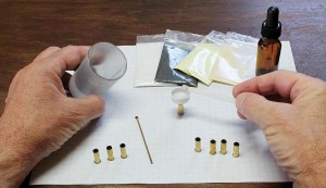 Mixing and adding loose primer compound is the only new step for handloading .22LR cartridges.