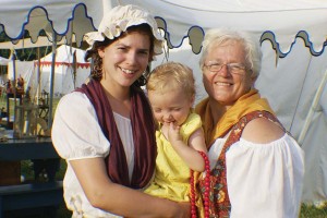 Three generations at Rendezvous, right to left, Linda Fulmer with granddaughter Jacqueline, and daughter Jean Barnard.