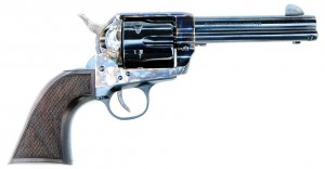 The Traditions 1873 is well made of good material. The tall front sight is just like Bat Masterson liked.