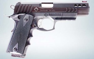 American Tactical Imports’ FX-H 1911 features a 5-inch stainless steel ”match grade” barrel. 