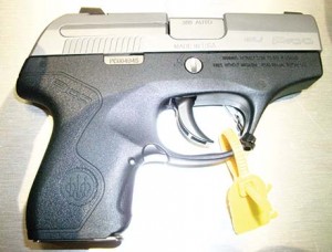 The diminutive Beretta Pico .380 pistol. 