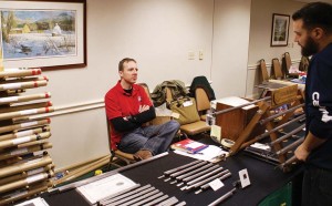 Jason Schneider from Rice Barrel Company at the 18th Century Artisan Fair in Lewisburg, PA.  