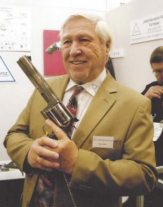 Herr Uwe Janz, the man behind the big German-manufactured Janz Type S-EM-S revolver that offers easily interchangeable barrels and calibers. 