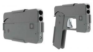 An image of the Ideal Conceal showing both configurations: closed for carry and open for business.