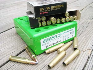 Although tested only with factory provided ammunition, the .25-45 Sharps is reloader friendly. Brass is easily formed using the Redding die set, and .25 caliber projectiles are common.