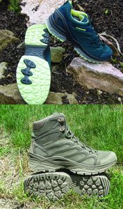 Lowa’s Innox TF GTX and Onyx GTX  to keep your feet supported and dry on the range, in the field or around town.