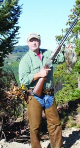 Author Workman with a pair of fat blue grouse, taken high in Washington State’s Central Cascades.