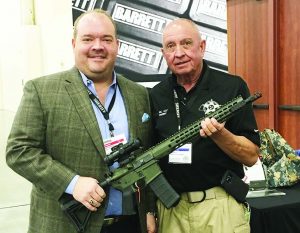 Barrett donates rifle to every Tennessee sheriff’s office At the Tennessee Sheriffs’ Association Annual Conference & Exhibition on Aug. 8, Barrett Firearms President Chris Barrett, left, shown photographed with Robertson County Sheriff Bill Holt, announced that his company is donating 95 Barrett REC7 DI rifles, one to each Tennessee county sheriff’s office or department. “When the Barrett story is told, folks usually talk about the civilian shooters and militaries around the world that have chosen Barrett long-range precision rifles for more than three decades. Less-often mentioned is my father’s background as a county sheriff’s deputy, our 5.56 carbines and rifles, and the countless law enforcement agencies that choose Barrett. We want to highlight that legacy and show our strong support for law enforcement by donating these Barrett REC7 DI rifles to the sheriffs in our state,” Barrett said during remarks at the conference. 