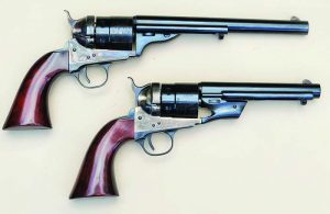The 8” barreled gun is the Richards-Mason and the shorter is the Richards Type II.