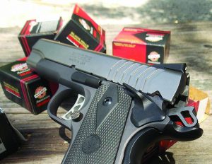 The Ruger SR1911 9mm is a first class all around defensive pistol. Light, reliable, accurate and powerful, it is a winner on all counts.  