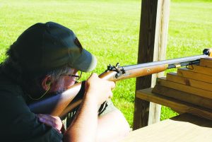 At 30 yard table shoot range; notice shaders added. 