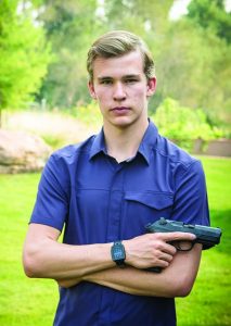 Kai Kloepfer claims his Beretta pistol can be programmed for a virtually unlimited number of users and boasts a 99.99% accurate recognition rate, onto a live firearm. 