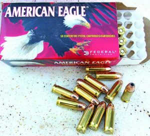 Federal’s American Eagle .38 Super loads gave a clean burn and good accuracy.