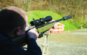 The MVP is suppressor ready. Here Gary Powers engages a distant target with the TR 223. 