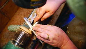 Turning dome lid on Lathe.