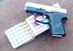 Kahr’s CM9 is compact and lightweight at under nine ounces. It was also reliable as a hammer and it’s adequately powerful in 9mm Luger. 