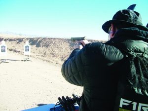 The author tried out the new Smith & Wesson M2.09 9mm on the range at the Boulder Rifle & Pistol Club on Media Day.
