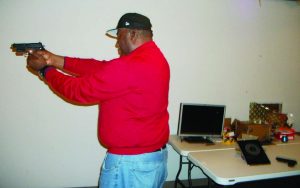 Chicago PD Lt. Joe Barnes uses the MantisX Firearms Training System to get immediate feedback on his shooting technique. 