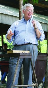 David Keene speaking at a prior opening ceremony for an NMLRA official shoot when he was NRA president.