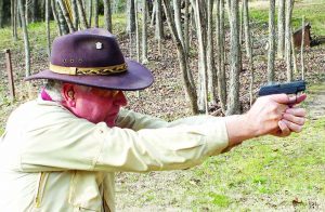 With defensive loads, the LCP II delivers snappy but manageable recoil. Fast repeat shots may require the shooter to re-adjust his grip. This shot was late in a magazine dump and you can see my thumb coming away from the slide. 