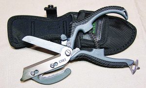 CRKT’s El Santo Trauma Shears designed for EMTs is still a shear seatbelt cutter that hunters will find useful for trimming branches, cutting most anything that fits in the shear or for field dressing game.