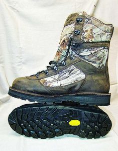 To keep your feet warm and dry, Danner’s Eastridge Gore-Tex boot is hard to beat. The current version is all brown not Realtree Camo.
