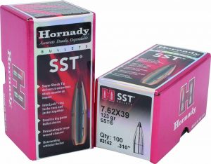 Hornady packaging specifies the 7.62x39mm cartridge for their .312” bullets.