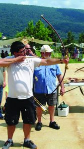 Everyone enjoyed shooting the archery gear against a deer target with an arrow curtain behind it for safety.