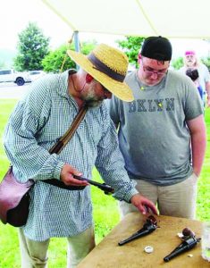 The cap & ball revolvers attracted a lot of attention and first time shooters.