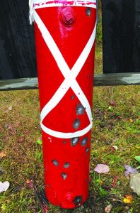 Notice the hits on General Frazier target, in appropriate Red Coat, that was shot at 280 yds.