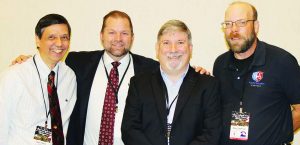 The New Media panelists (l r): Don Irvine, Charlie Cook, John Richardson and Paul Lathrop.