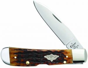 The Antique Bone Tribal Lock from Case Cutlery with locking steel blade is 4-1/8 inches closed and weights 3.3 oz.