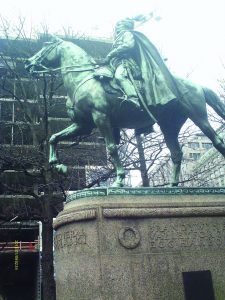 Statue in Washington, DC, of Brigadier General Casimir Pulaski, father of the American Cavalry