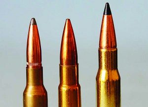 The 303 British (center) and 6.5x55 (L) is to Commonwealth countries and Sweden, respectively, what the 30-06 (R) is to America. Both predate the 30-06 by only a few years.