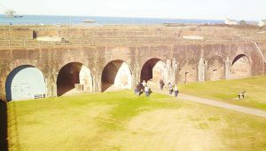 Inside Fort Morgan, looking towards Sally Port today.