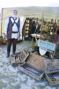 Mike Beathe was one of the many vendors at the Alafia Rendezvous.